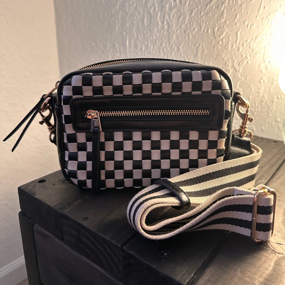Checkered crossbody bag
